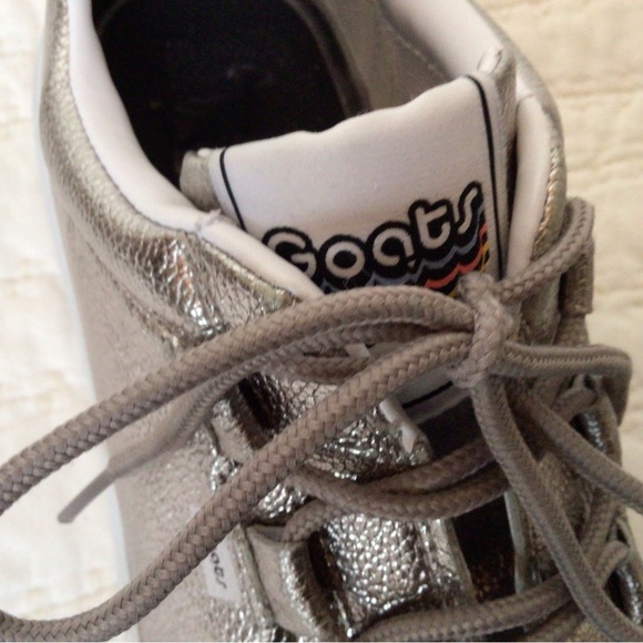 Goats Metallic Silver Platform Sneakers, 7 - Picture 3 of 8